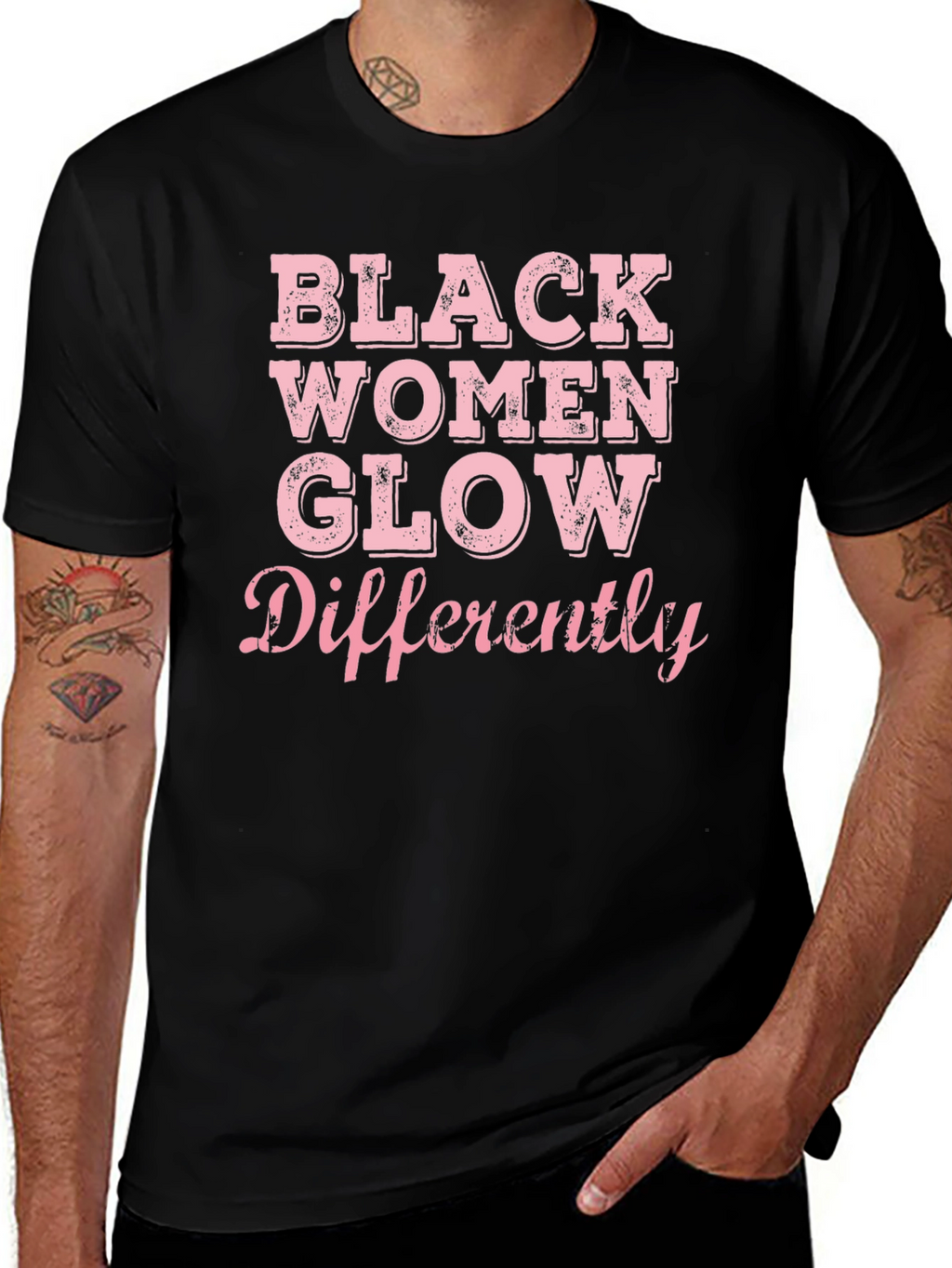 Black Women Glow Differently Graphic Tee