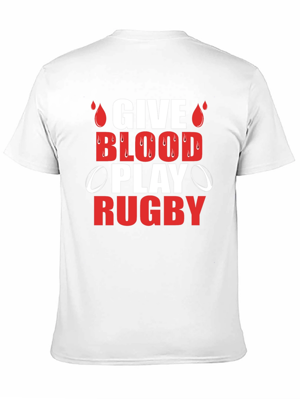 Give Blood Play Rugby Graphic T-Shirt
