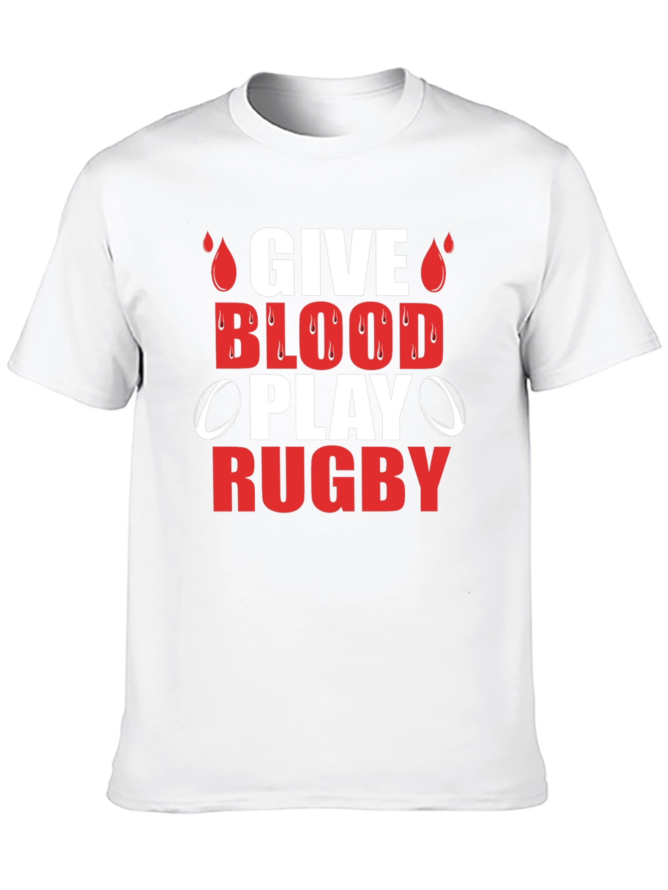 Give Blood Play Rugby Graphic T-Shirt