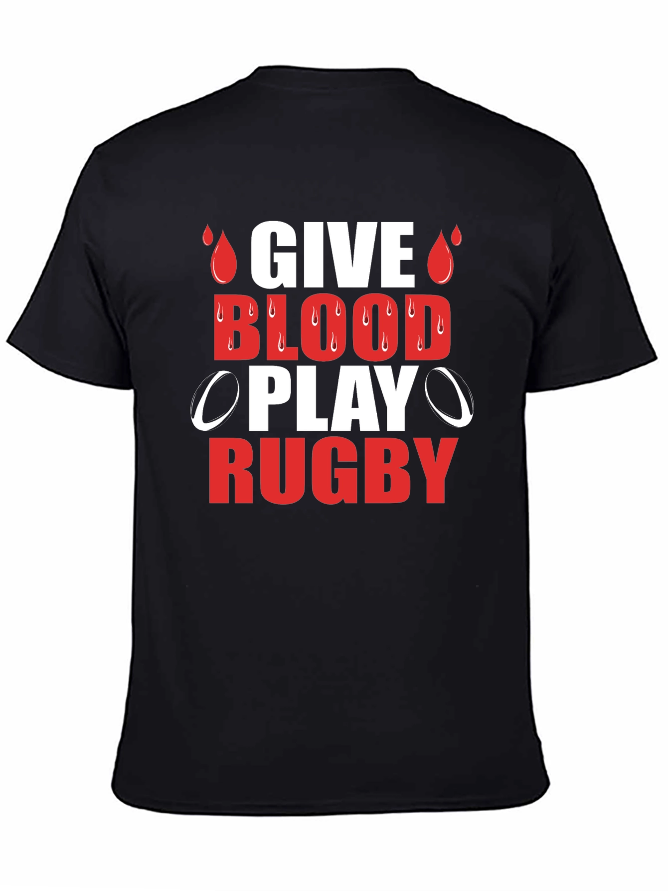 Give Blood Play Rugby Graphic T-Shirt