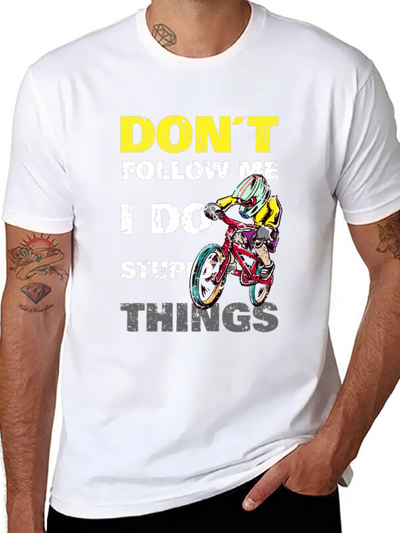 Dont Follow Me Biker Graphic Tee