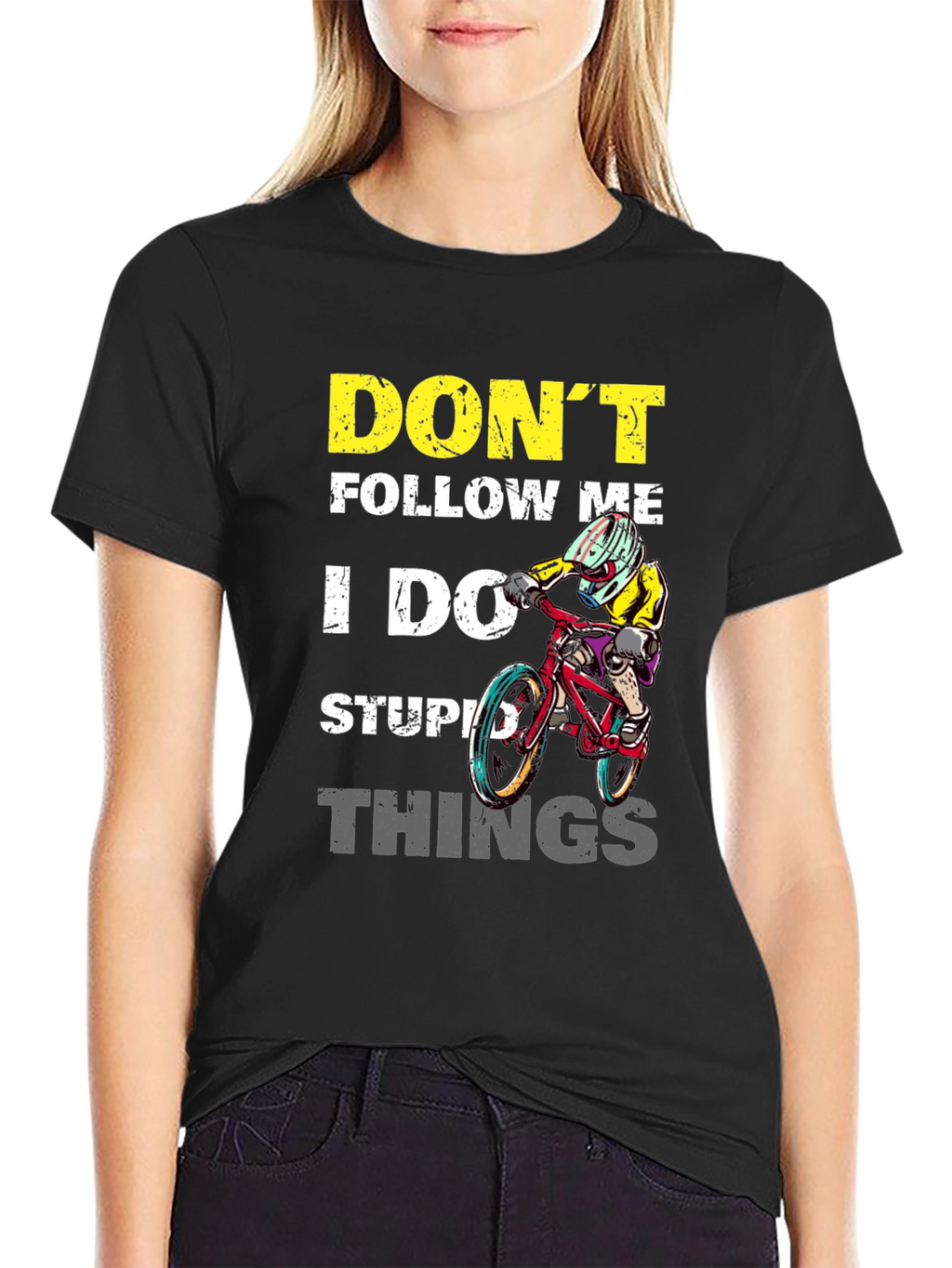 Dont Follow Me Biker Graphic Tee