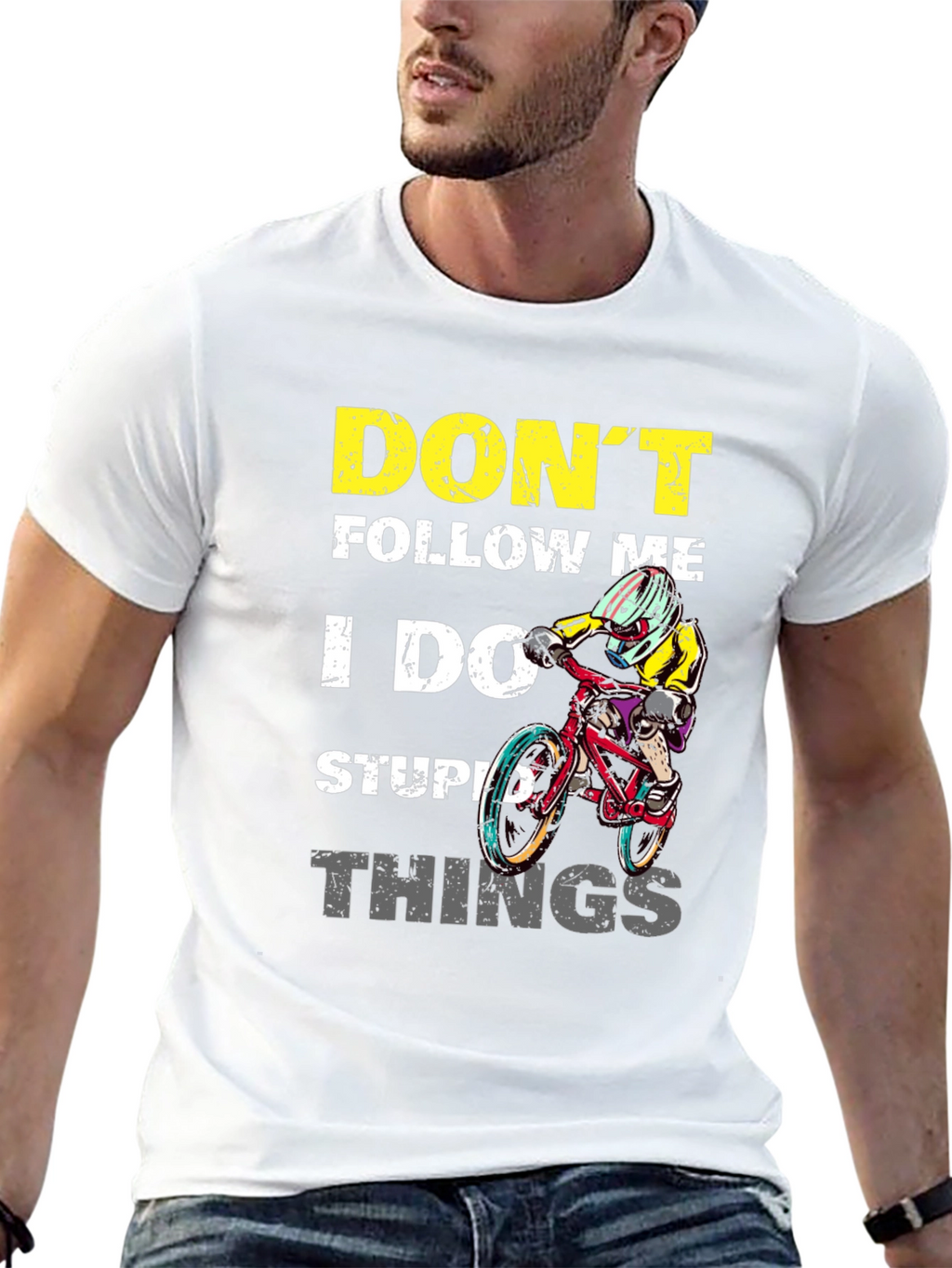 Dont Follow Me Biker Graphic Tee