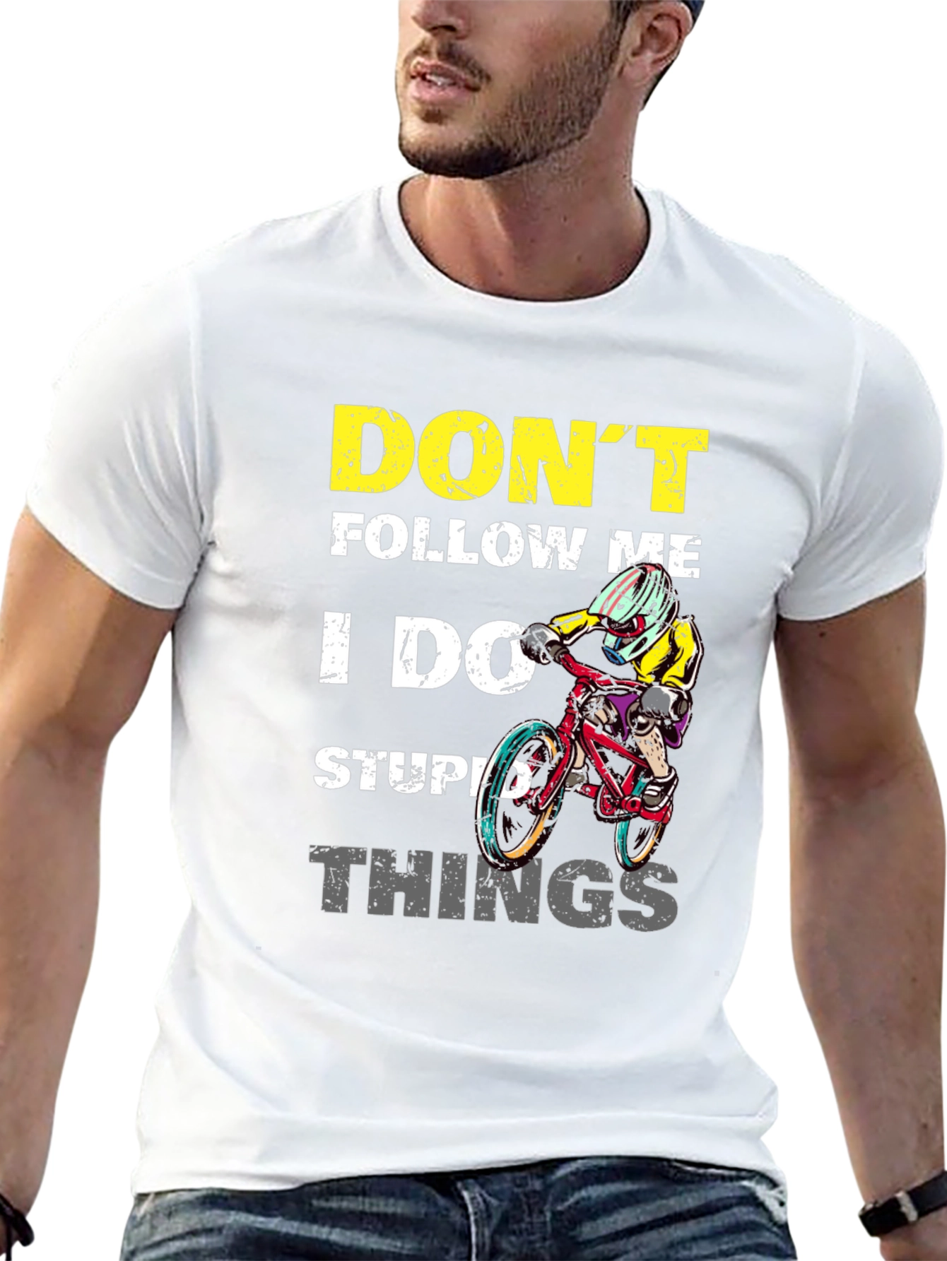 Dont Follow Me Biker Graphic Tee