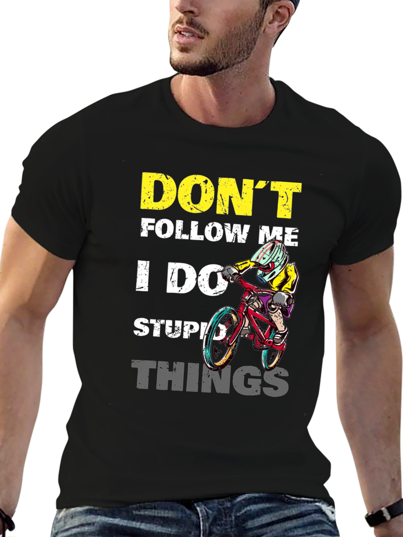 Dont Follow Me Biker Graphic Tee
