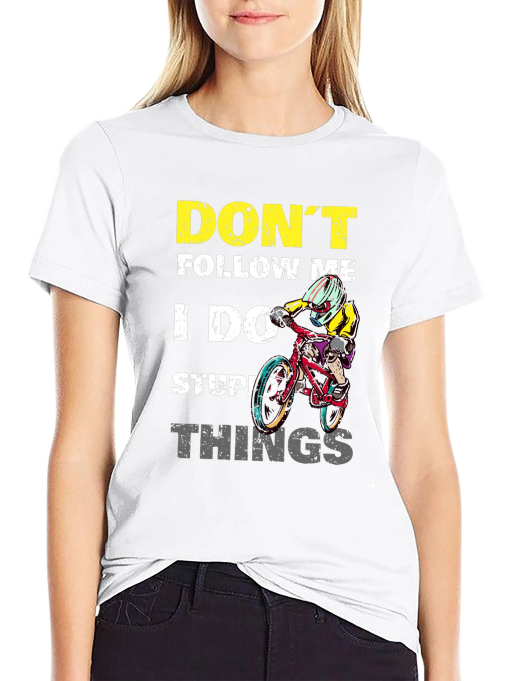 Dont Follow Me Biker Graphic Tee