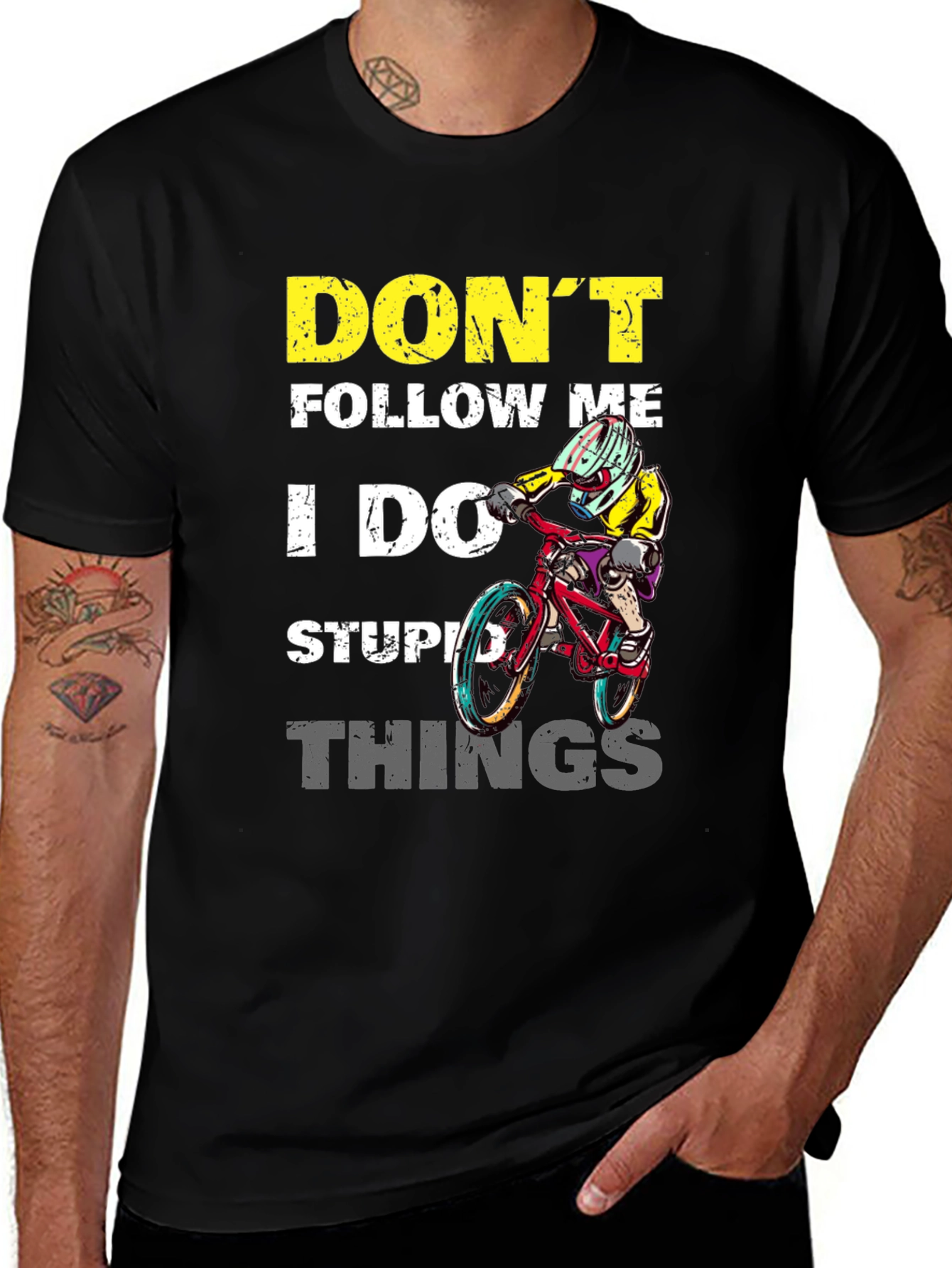 Dont Follow Me Biker Graphic Tee