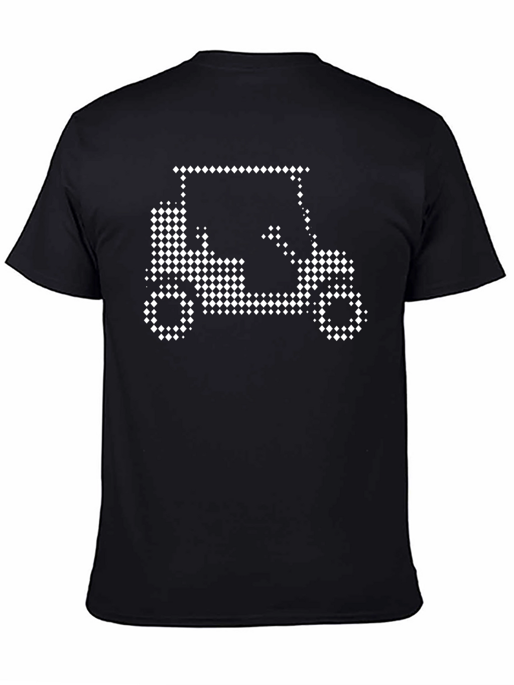 Golf Cart Pixel Art Black T-Shirt