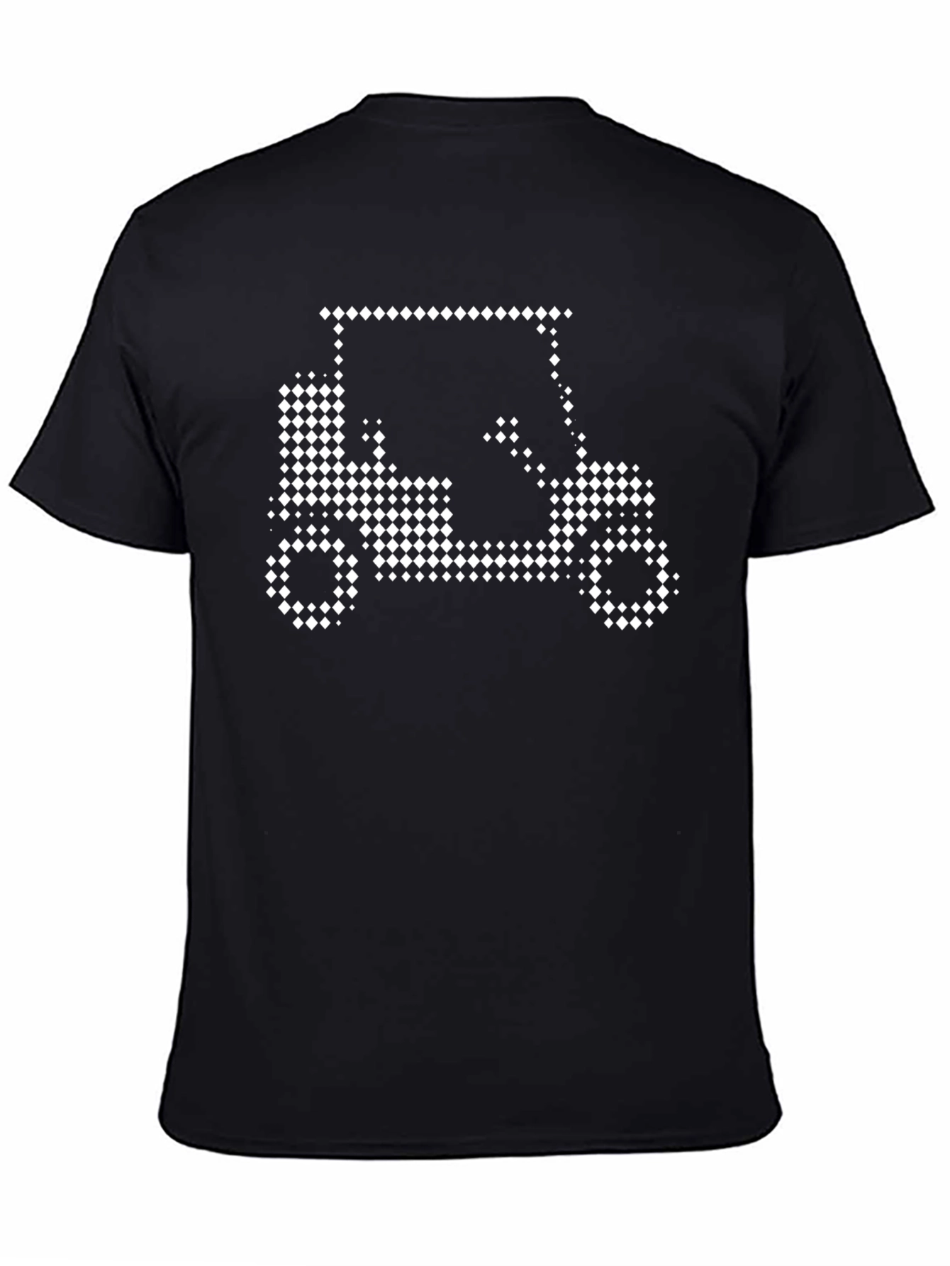 Golf Cart Pixel Art Black T-Shirt