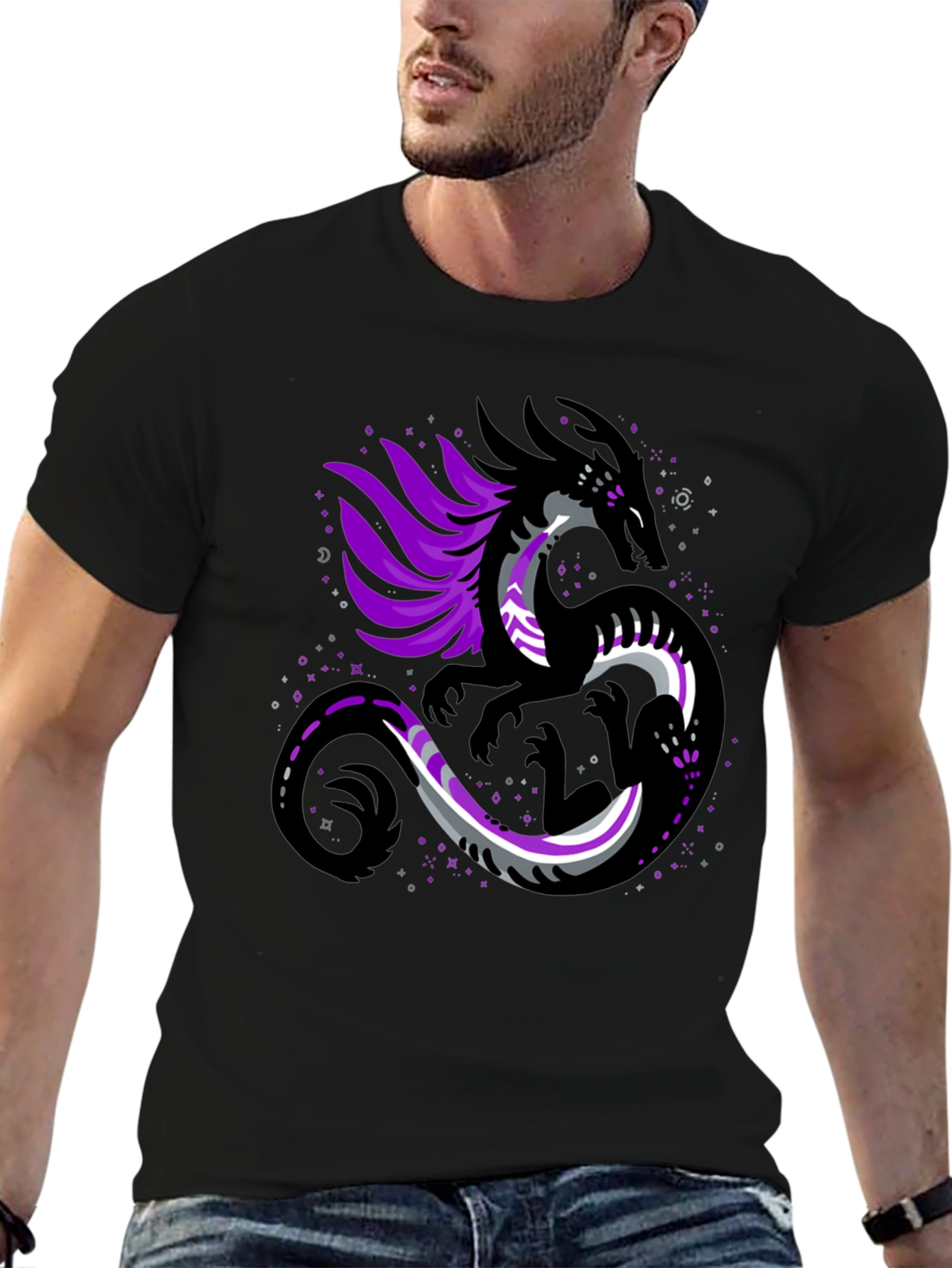 Asexual Pride Dragon Graphic Tee