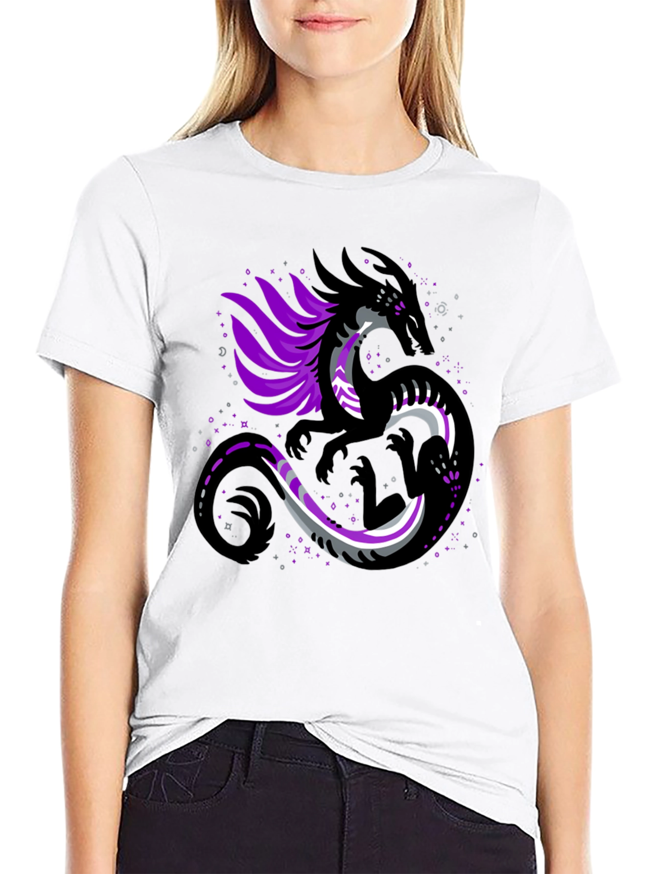 Asexual Pride Dragon Graphic Tee