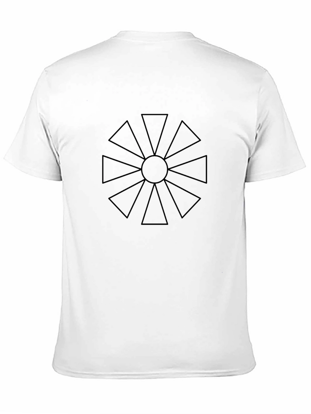 Geometric Patterned Black T-Shirt