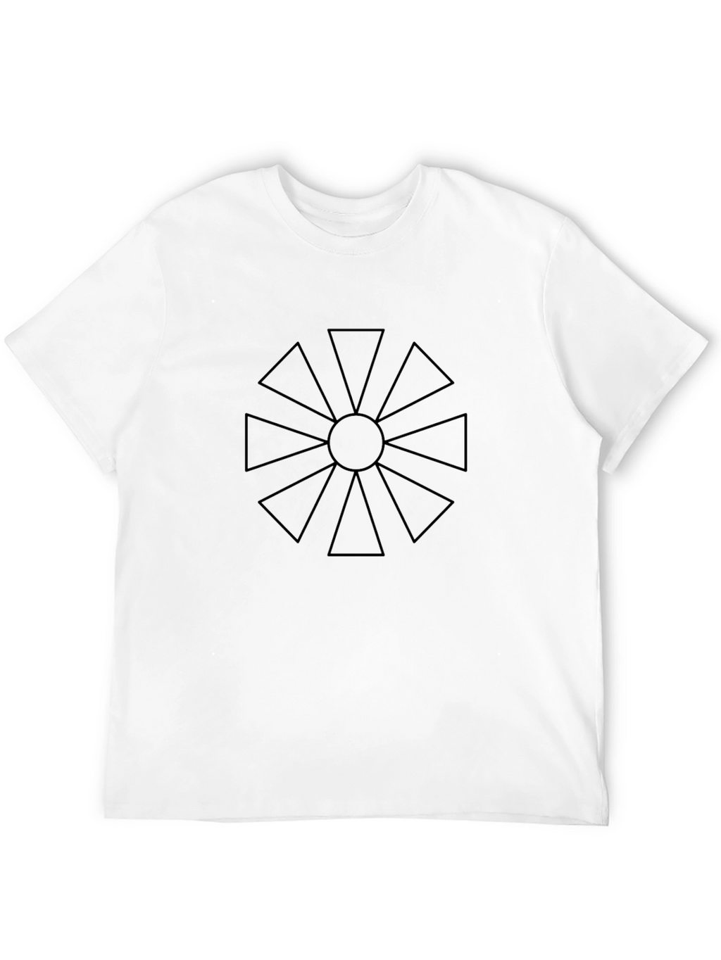 Geometric Patterned Black T-Shirt