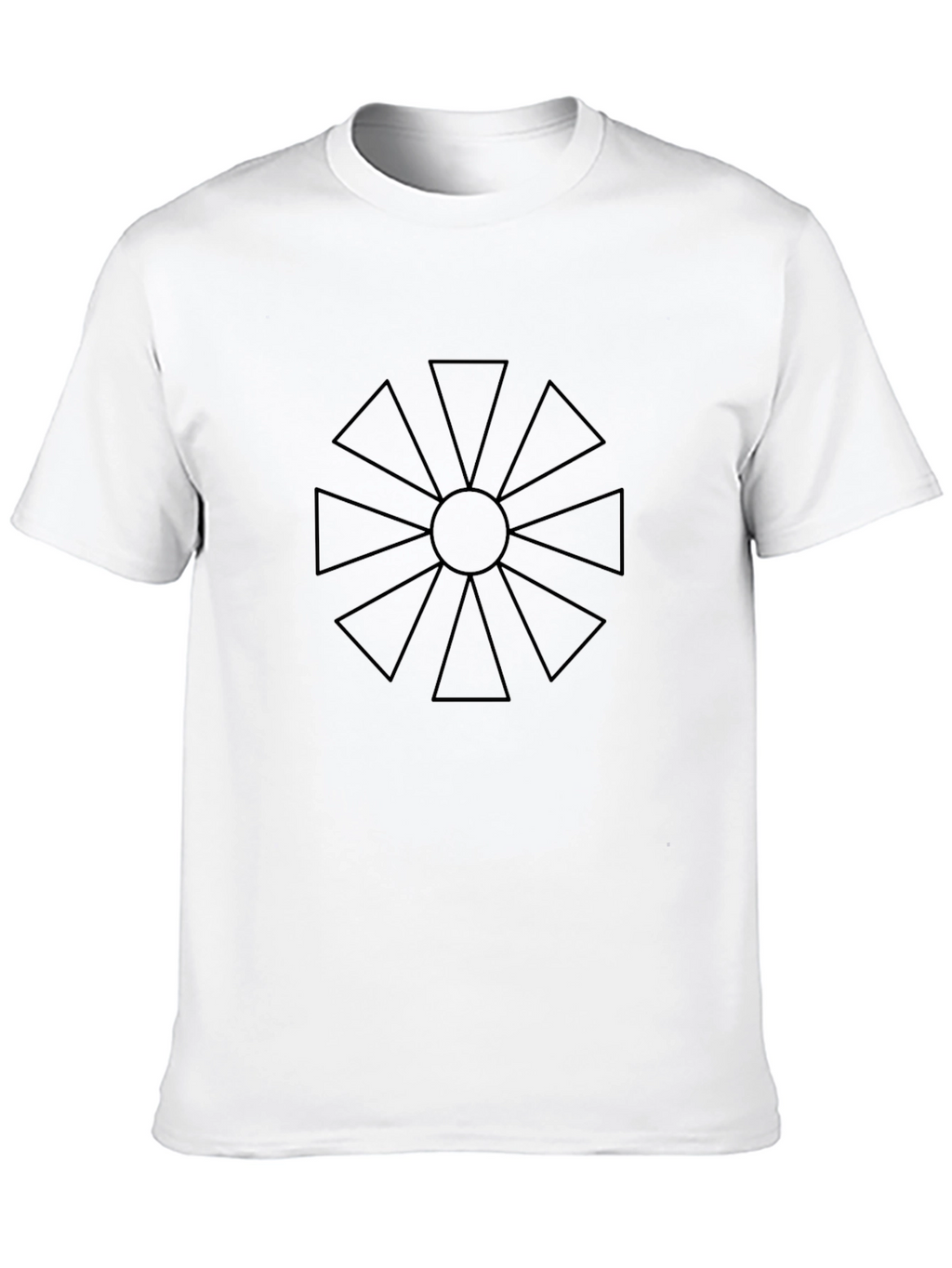 Geometric Patterned Black T-Shirt