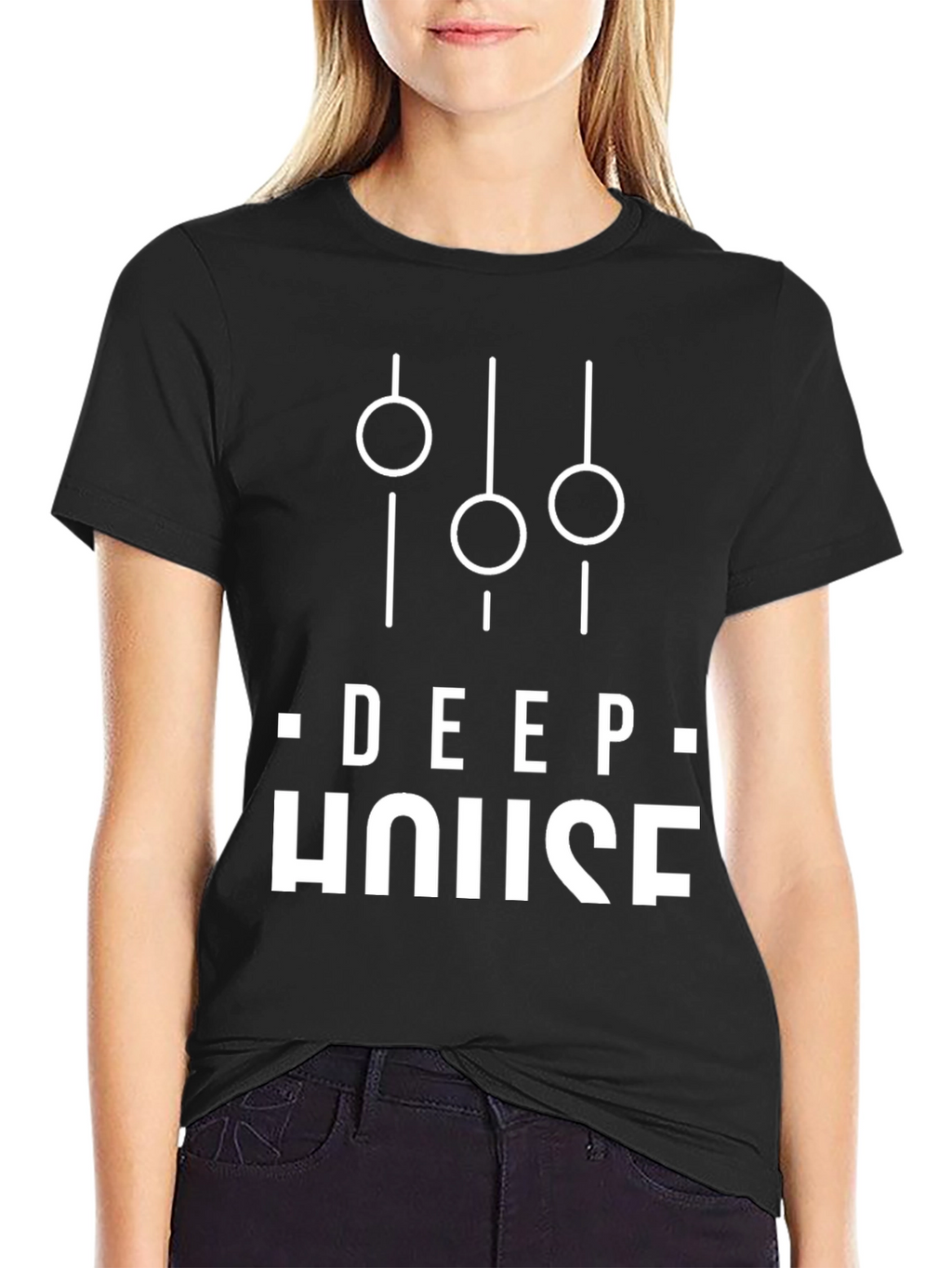Deep House Black Graphic Tee