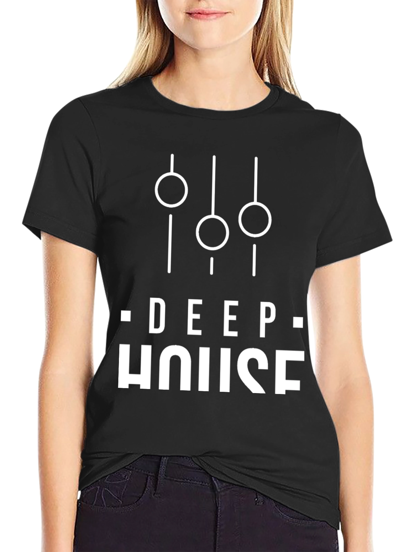 Deep House Black Graphic Tee