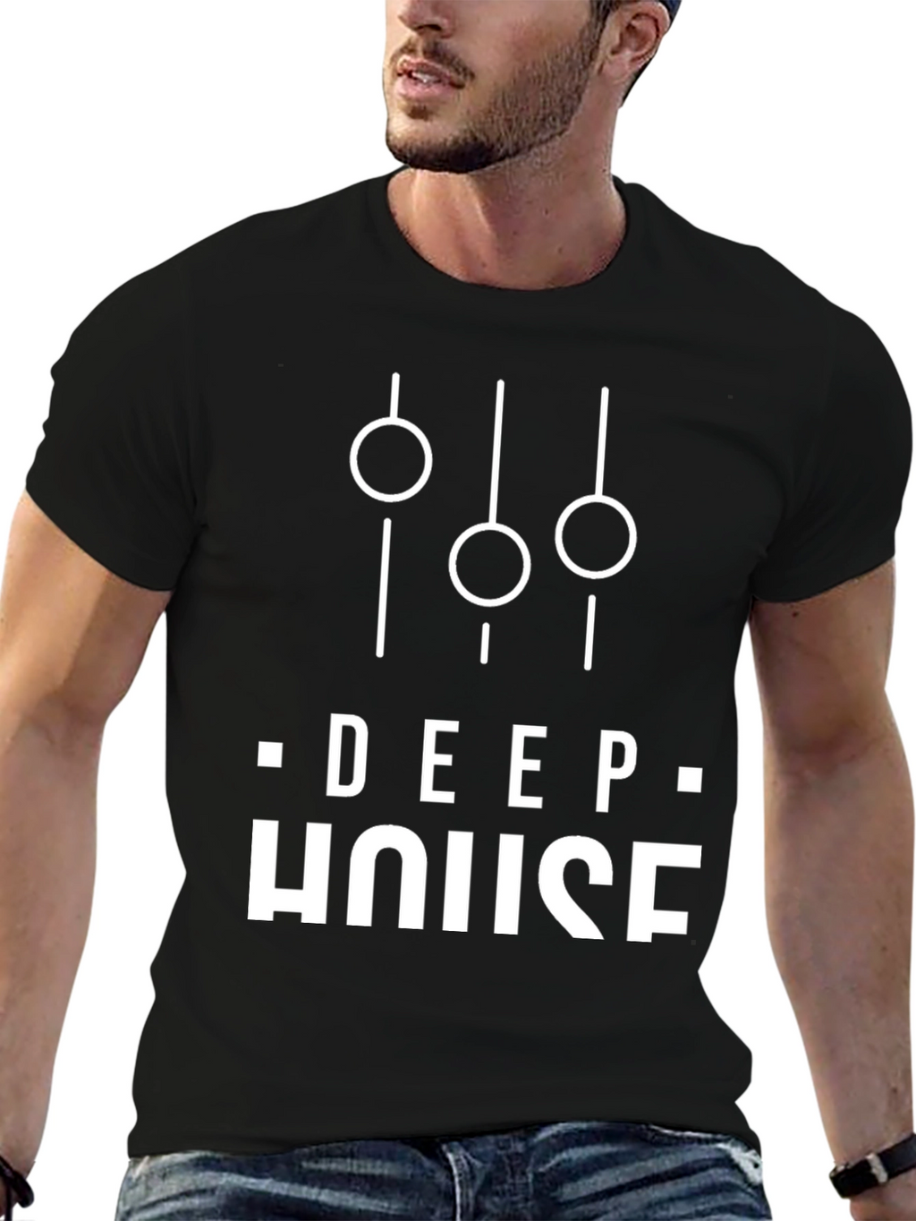 Deep House Black Graphic Tee