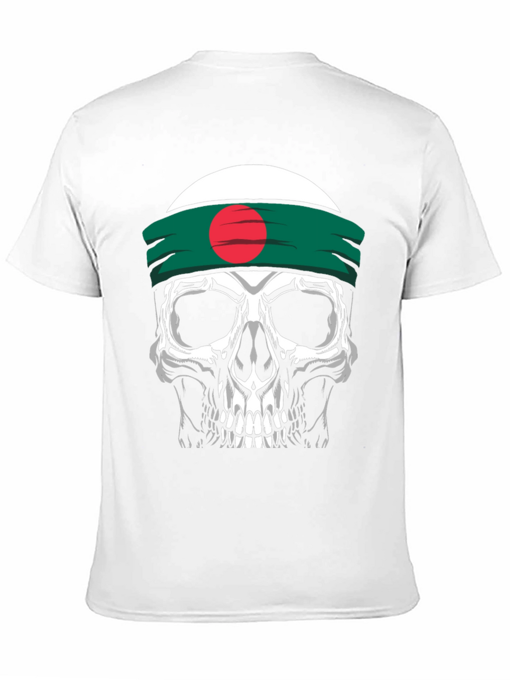 Skull Tee with Bangladesh Flag Headband - Black