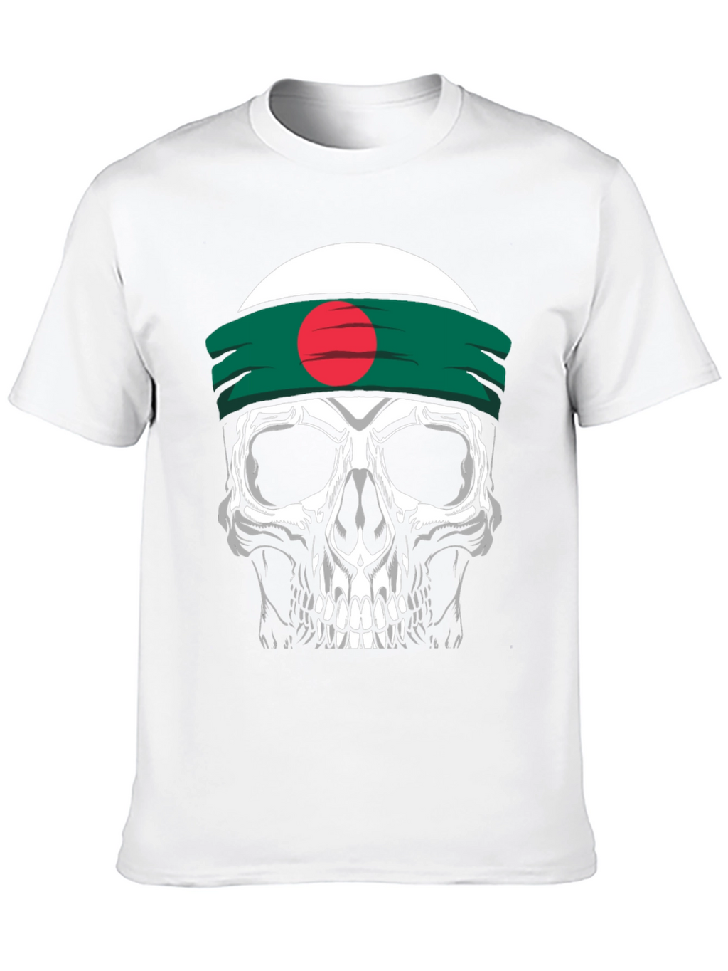 Skull Tee with Bangladesh Flag Headband - Black