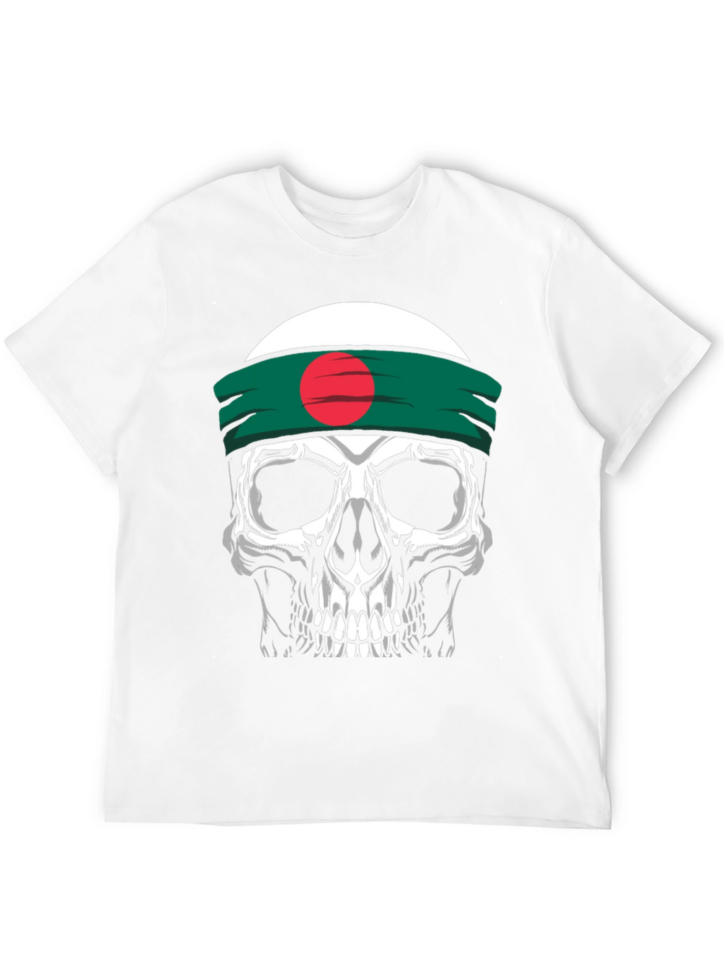Skull Tee with Bangladesh Flag Headband - Black