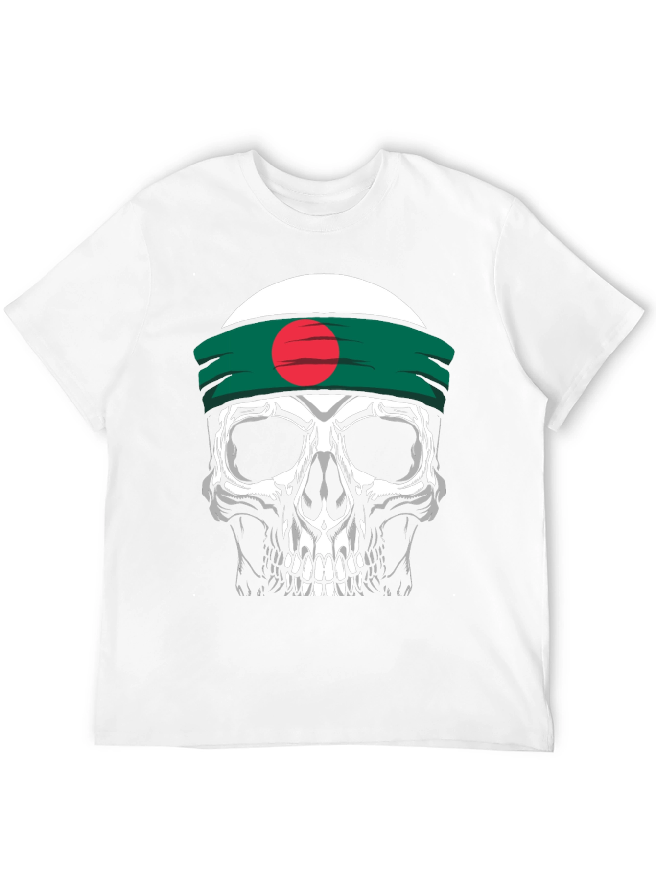 Skull Tee with Bangladesh Flag Headband - Black