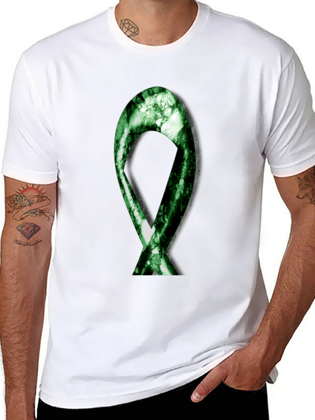 Green Ribbon Graphic T-Shirt - Support & Awareness