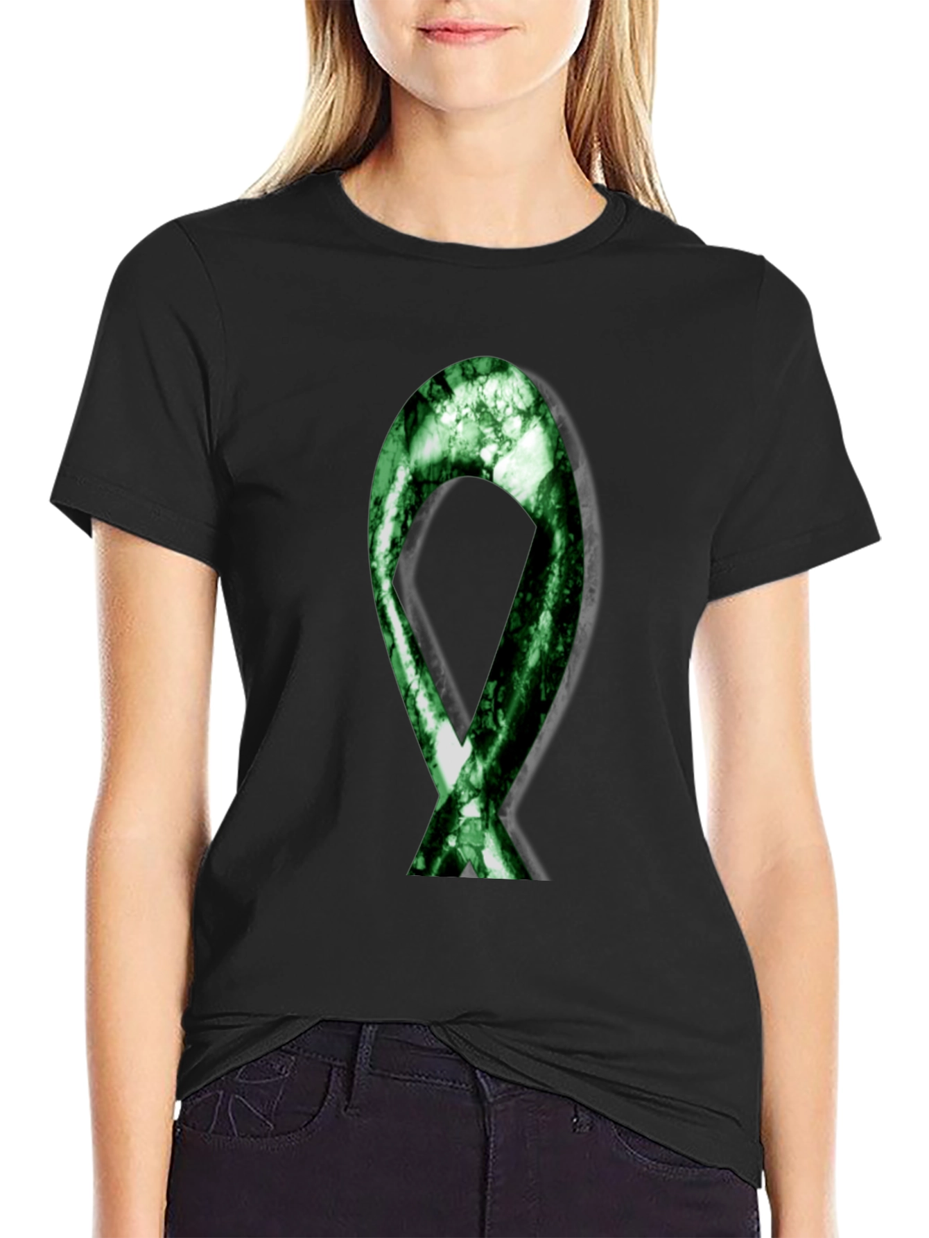 Green Ribbon Graphic T-Shirt - Support & Awareness
