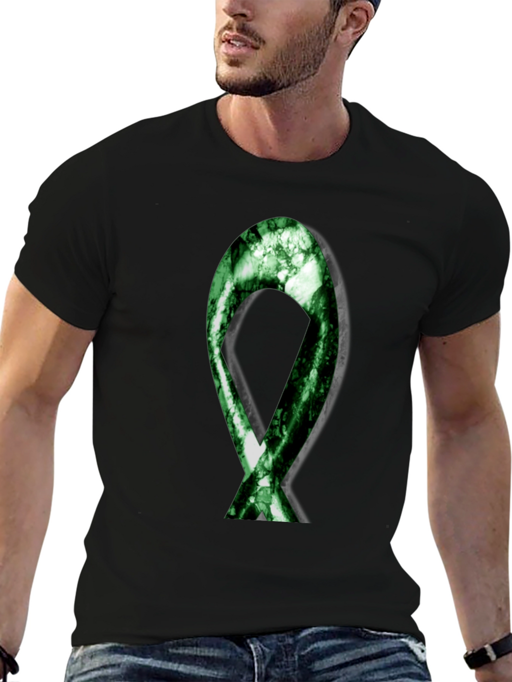 Green Ribbon Graphic T-Shirt - Support & Awareness