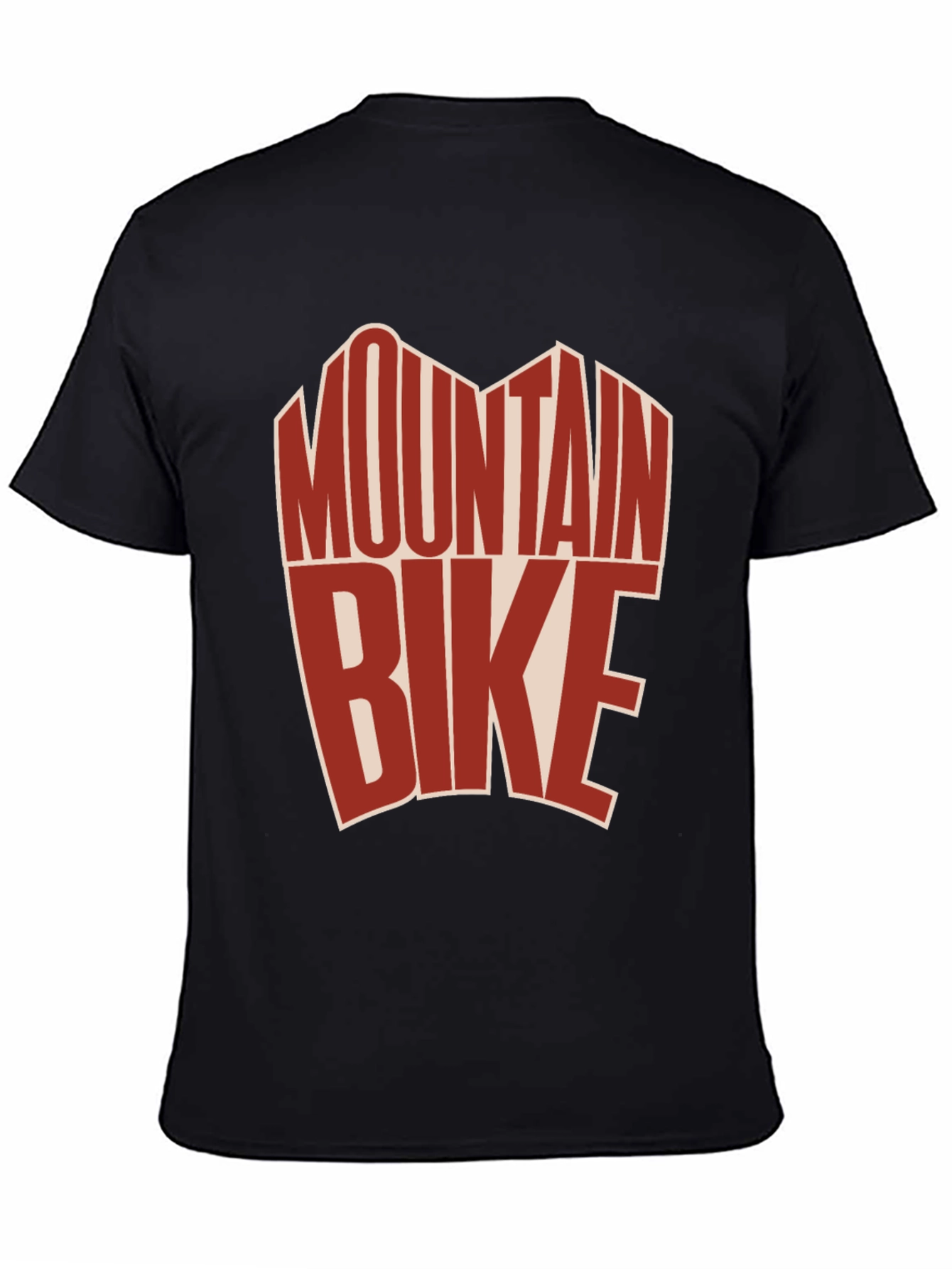 Mountain Bike Graphic Tee - Black Cotton T-Shirt