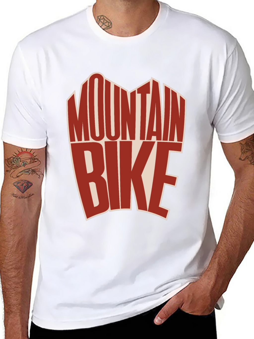 Mountain Bike Graphic Tee - Black Cotton T-Shirt