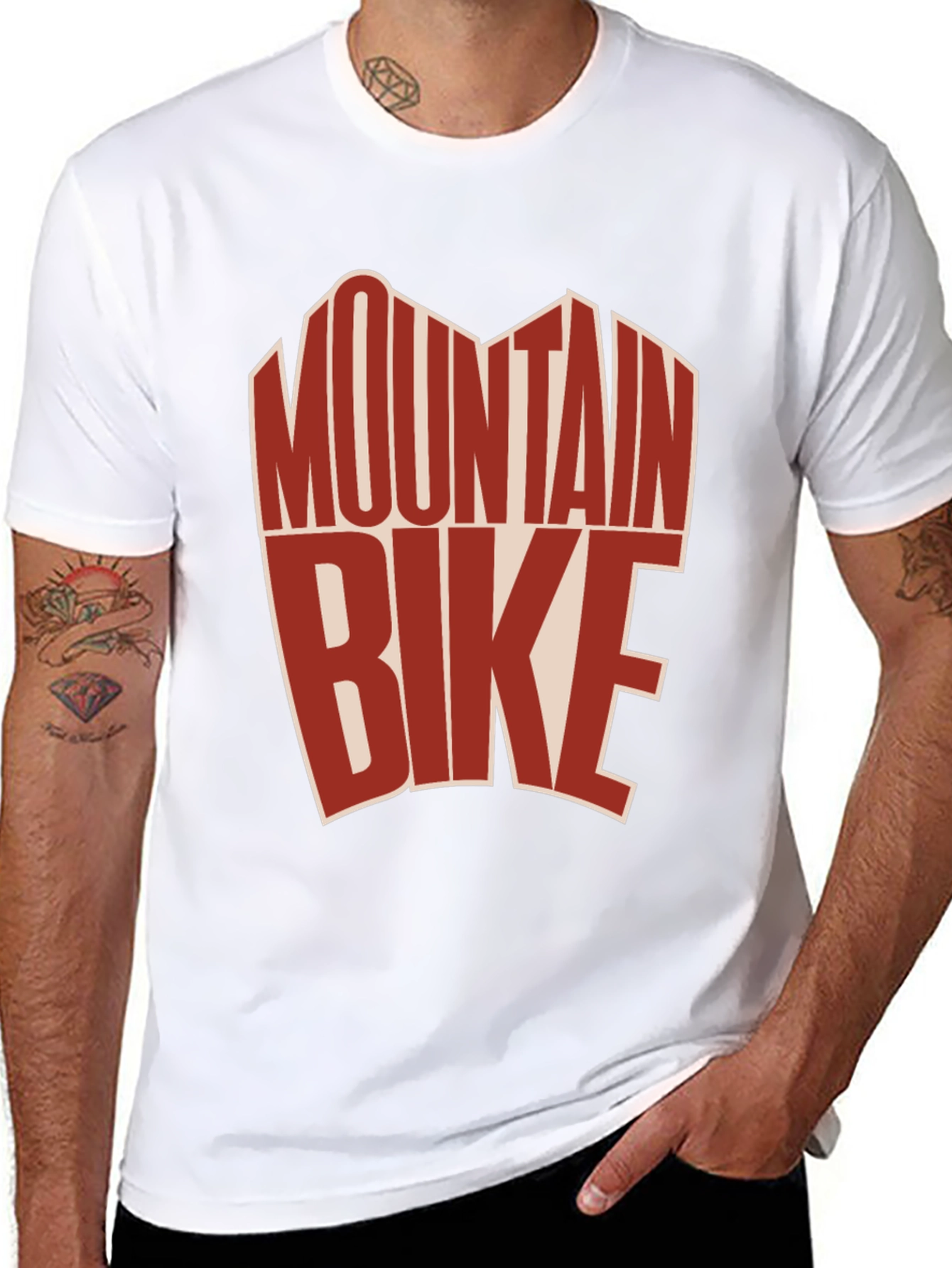Mountain Bike Graphic Tee - Black Cotton T-Shirt