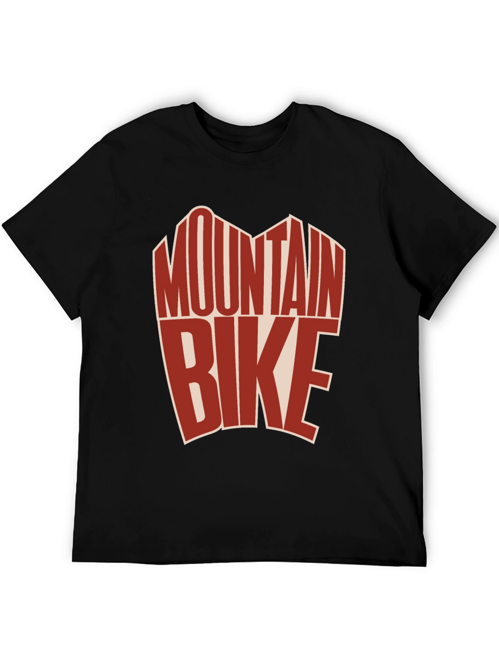 Mountain Bike Graphic Tee - Black Cotton T-Shirt