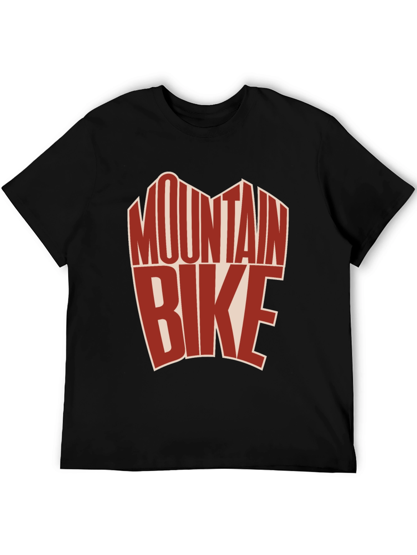 Mountain Bike Graphic Tee - Black Cotton T-Shirt