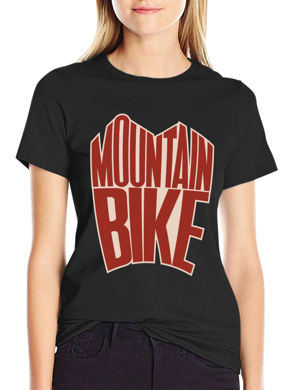 Mountain Bike Graphic Tee - Black Cotton T-Shirt