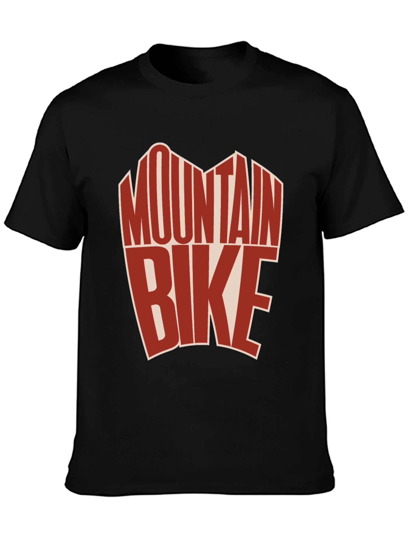 Mountain Bike Graphic Tee - Black Cotton T-Shirt