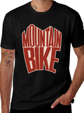 Mountain Bike Graphic Tee - Black Cotton T-Shirt