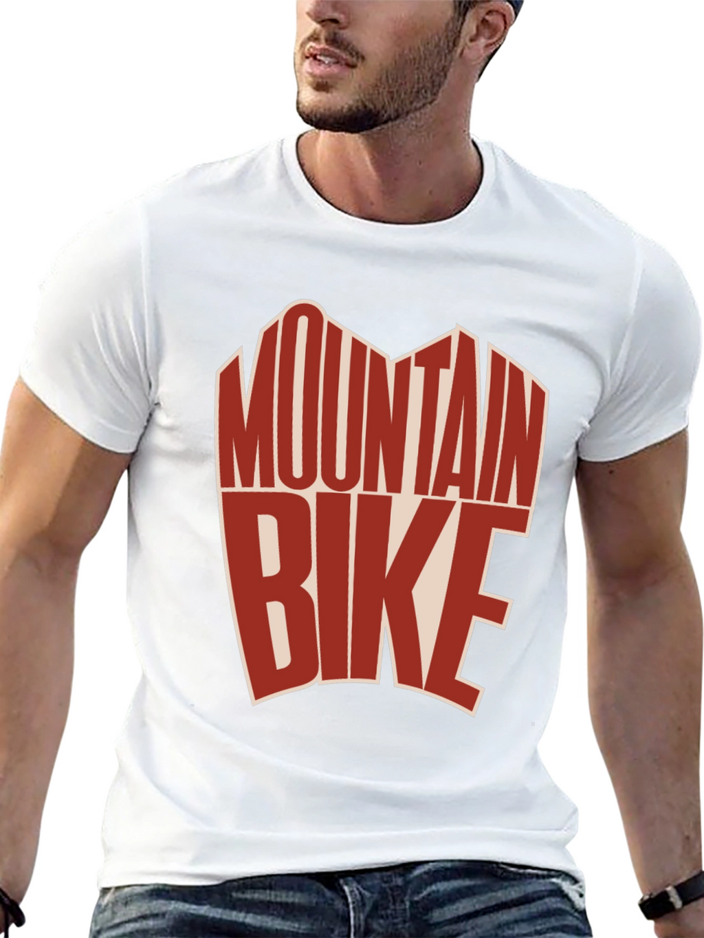Mountain Bike Graphic Tee - Black Cotton T-Shirt