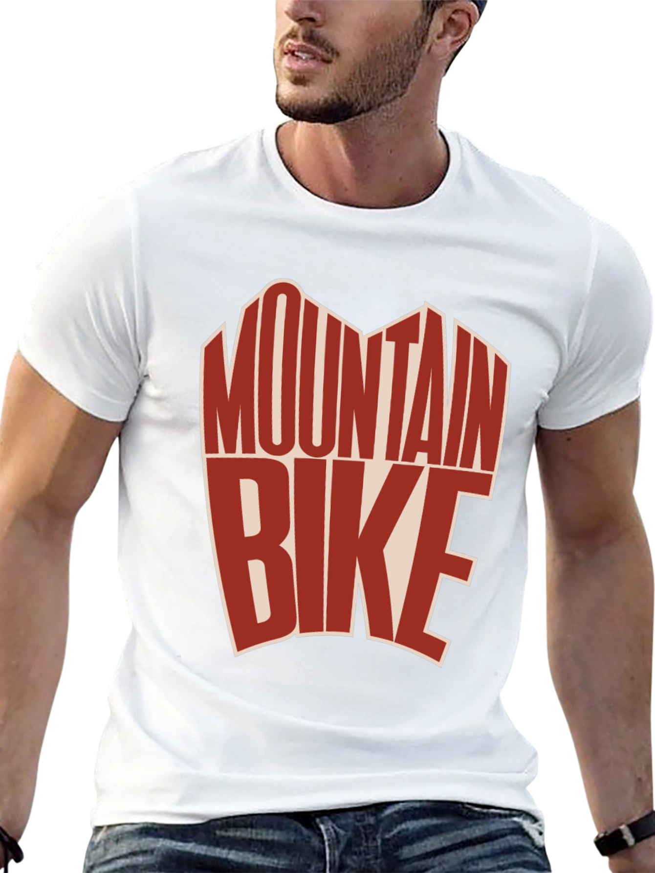 Mountain Bike Graphic Tee - Black Cotton T-Shirt