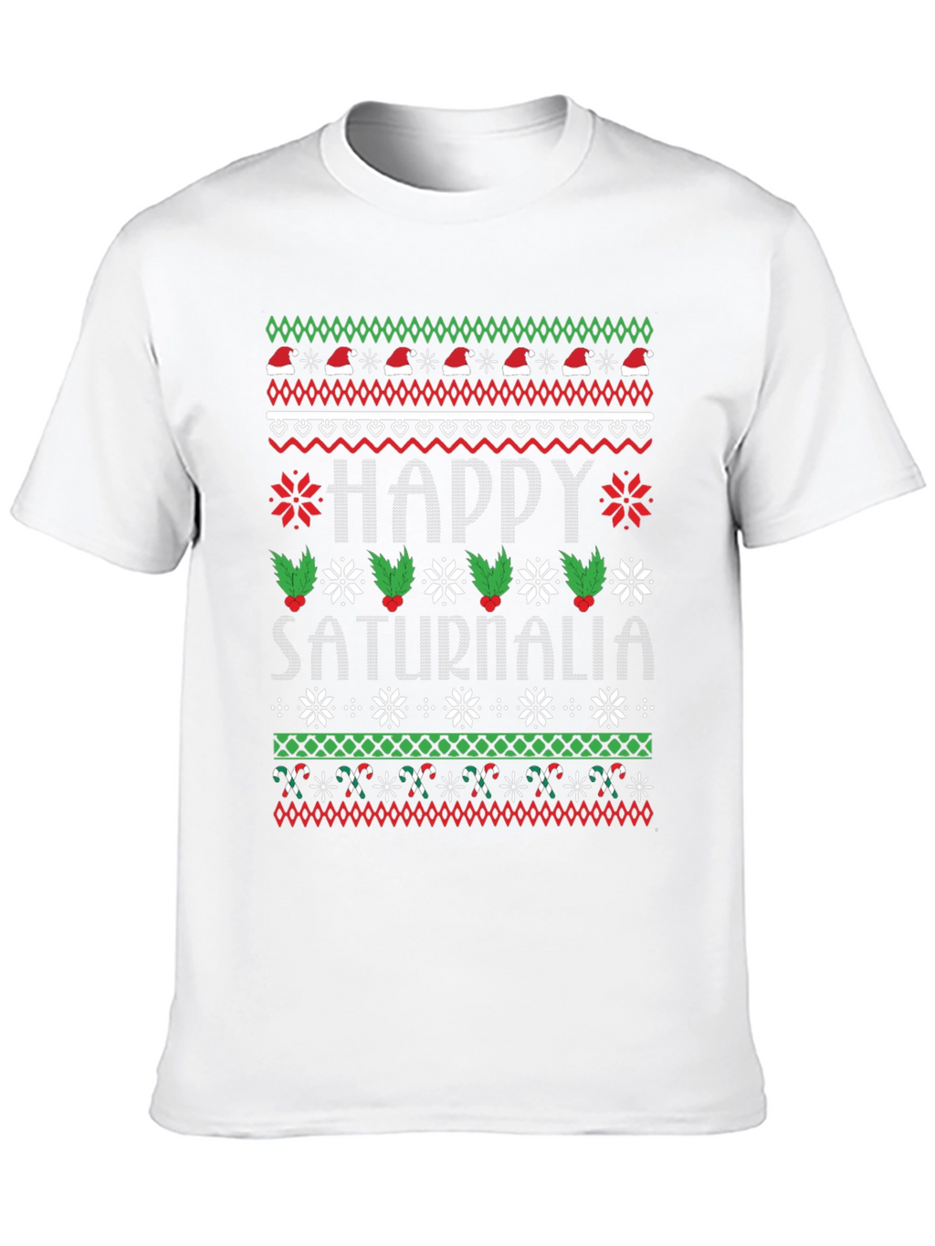 Happy Saturnalia Ugly Christmas Sweater Style T-Shirt