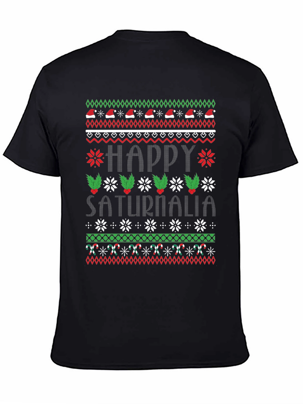 Happy Saturnalia Ugly Christmas Sweater Style T-Shirt