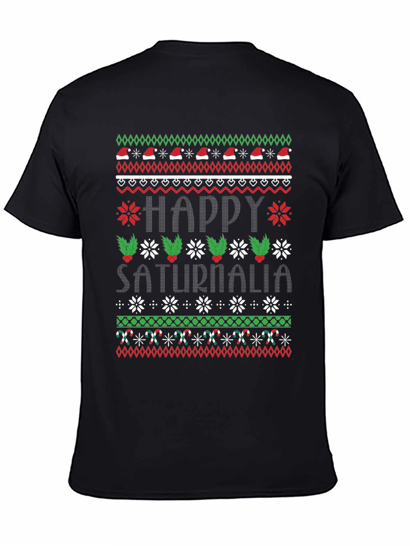 Happy Saturnalia Ugly Christmas Sweater Style T-Shirt