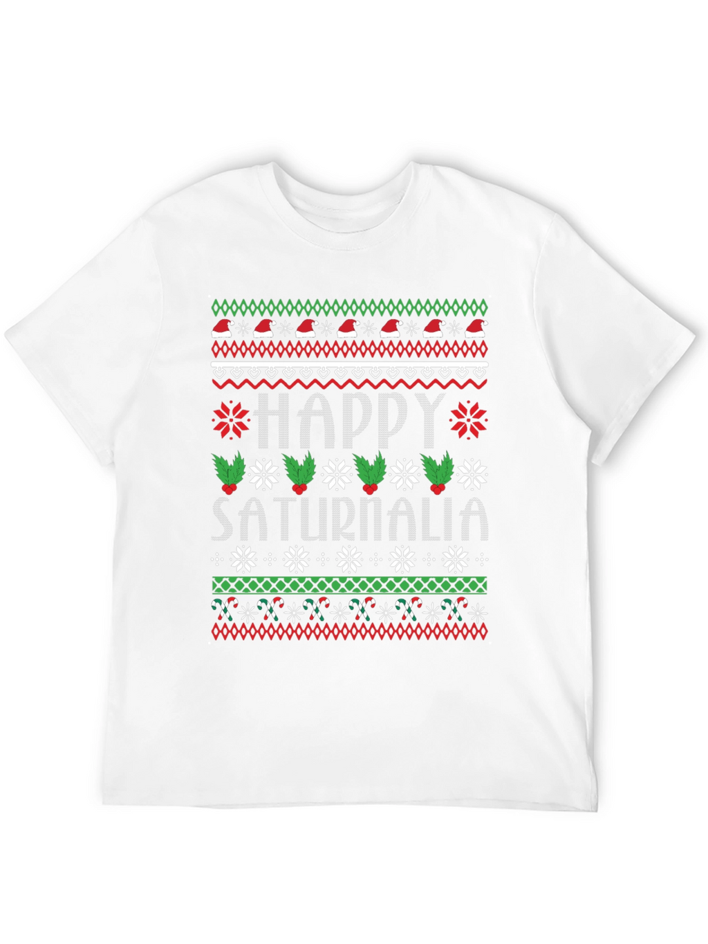 Happy Saturnalia Ugly Christmas Sweater Style T-Shirt