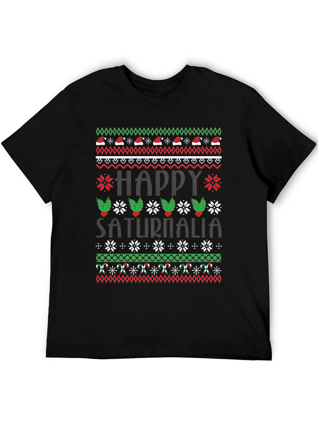 Happy Saturnalia Ugly Christmas Sweater Style T-Shirt