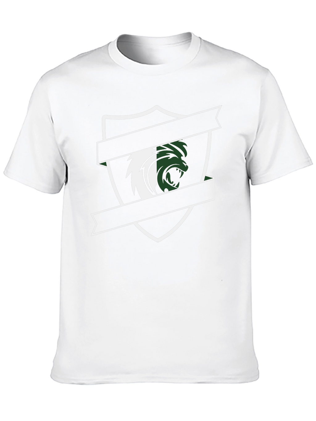 Mens Black Graphic Tee - Lion Crest Design