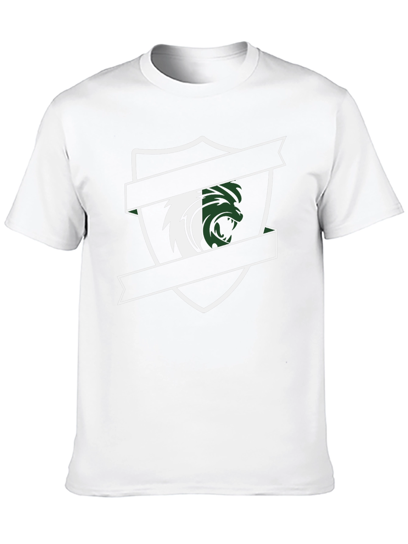 Mens Black Graphic Tee - Lion Crest Design