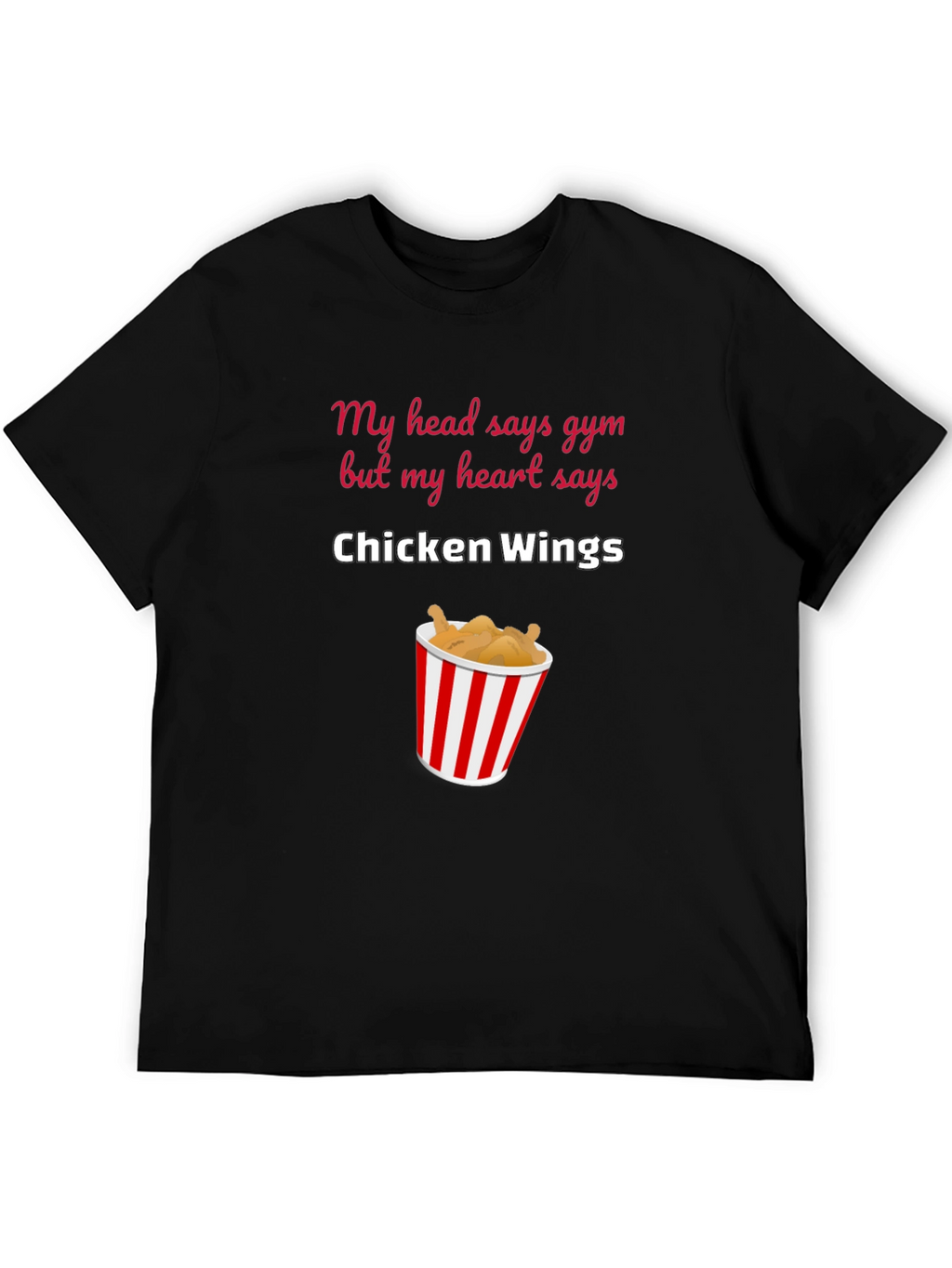 Chicken Wings Gym Humor Graphic T-Shirt