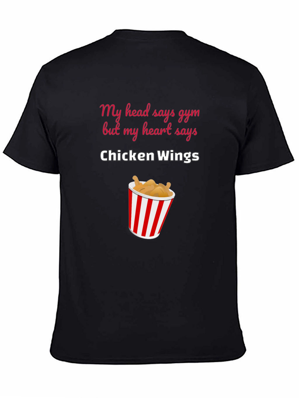 Chicken Wings Gym Humor Graphic T-Shirt