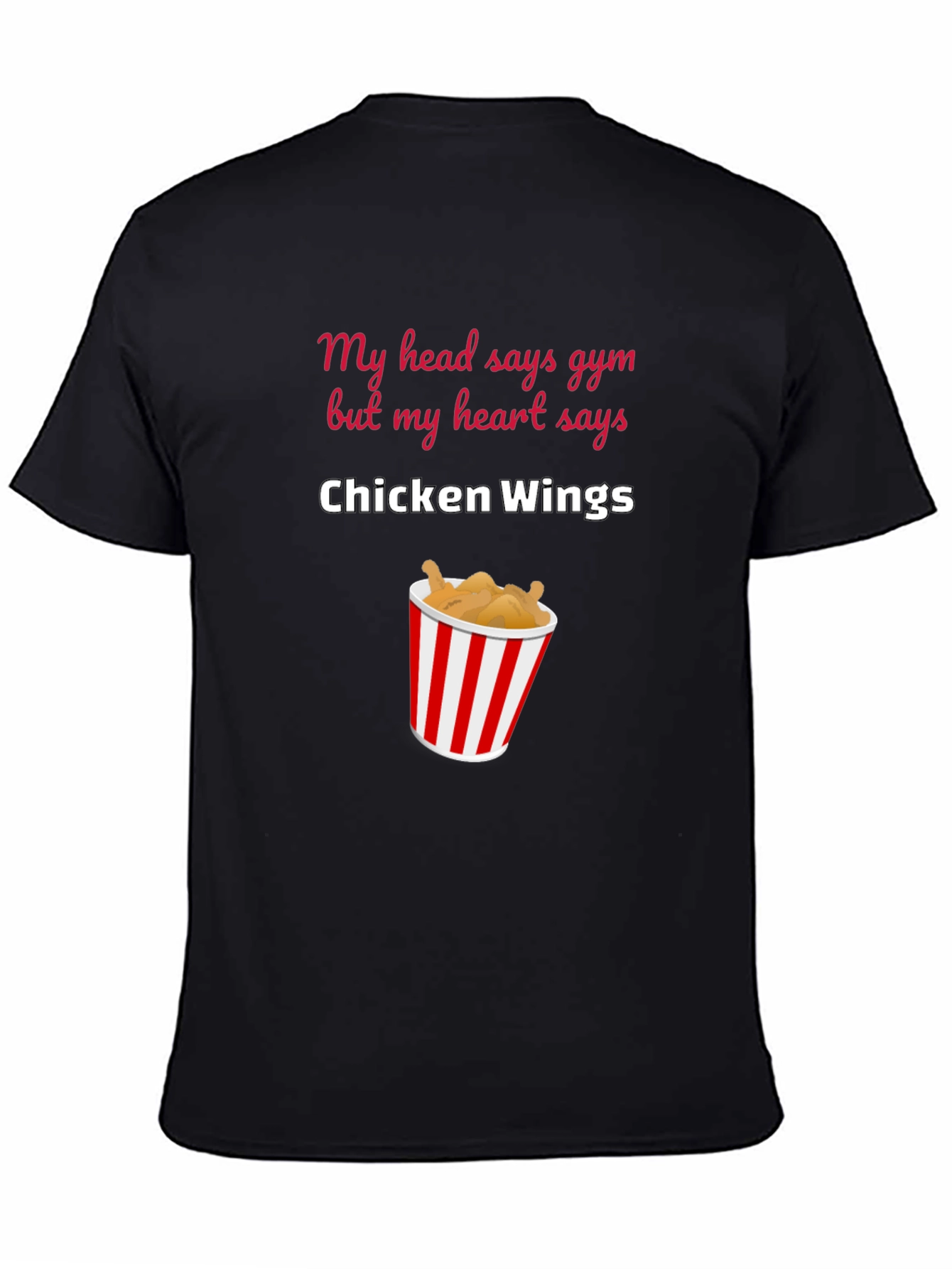 Chicken Wings Gym Humor Graphic T-Shirt