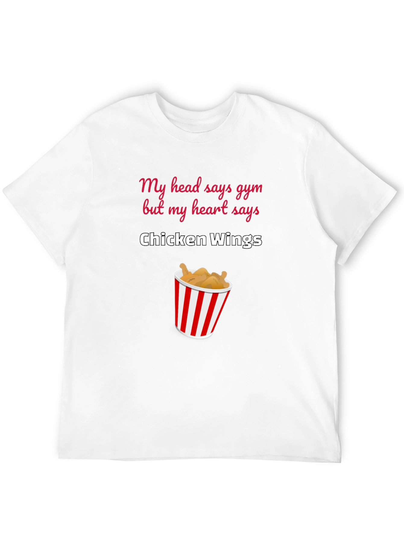 Chicken Wings Gym Humor Graphic T-Shirt