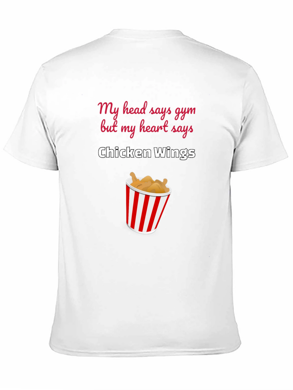 Chicken Wings Gym Humor Graphic T-Shirt